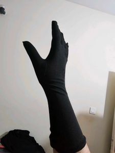 Black Elegant Long Gloves