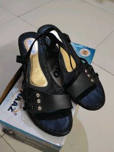 Stylish Black Sandals with Embellishments