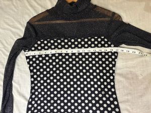 Beautiful Turtleneck Mesh Top