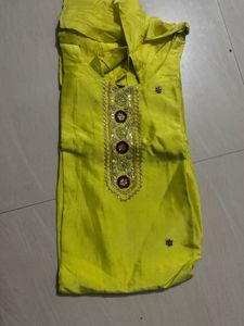 Embellished Lime Green Kurta Salwar