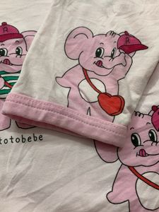 Cute Pink Elephant Long Sleeve Top
