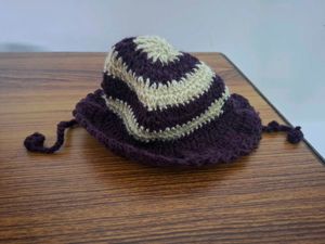 Purple Cap For Baby Girls