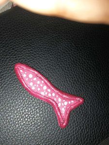 Unique Pink Fish bag pin