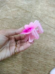 Cute Pink Bow &amp; Flower Hair Clips