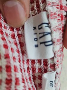 Red Gingham Camisole Top/ baby doll top