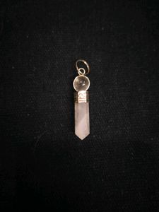 Rose Quartz Gemstone Crystal Pencil Pendent (Love)