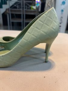 Light Green Quilted Stilettos
