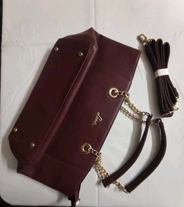 Lavie Maroon Handbag