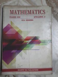 Mathematics R.D.sharma Class 12th Volume 1 And 2