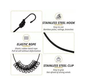 Nylon elastic cloth rope with clips