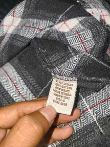Vintage Havana Plaid Flannel &amp; Denim Mix Overshirt