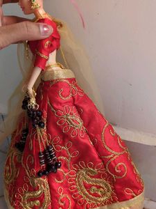 Red Lehenga Choli for Barbie Doll