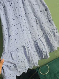 Light Blue Eyelet Dress