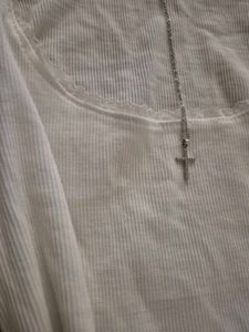 ⋆˚꩜｡white ribbed lace long sleeve top 🧸