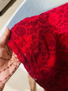 Red Lace Palazzo Pants