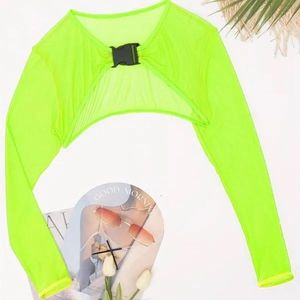 Neon Mesh Long Sleeve Bolero