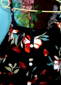 Floral Print Button-Front Mini Dress