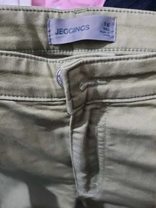 Olive Green Slim Fit Jeans