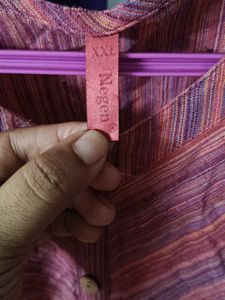 Red Striped Tiered Kurta