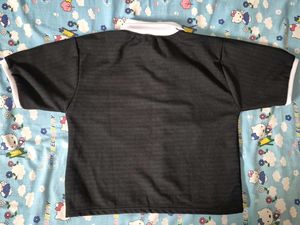 Black Polo Shirt with White Accents