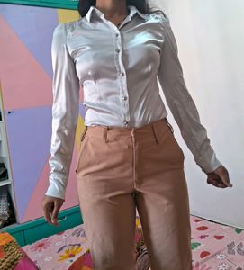 Beige Color Formal Or Casual Look Pants