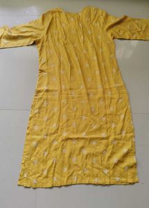 Yellow Printed Kurta
