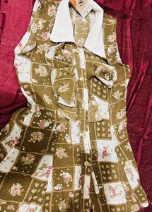 Vintage Floral Print Mini Dress