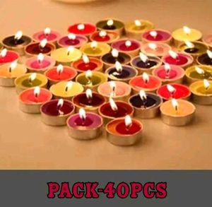 40 colourful Candles for decorate Home