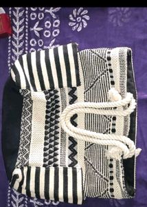 Boho Striped Tote Bag