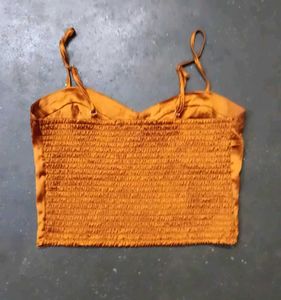 Satin Bustier Crop Top