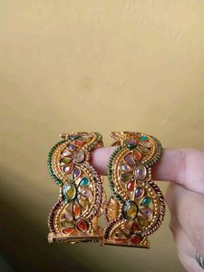 Designer Multicolored Stone Bangles