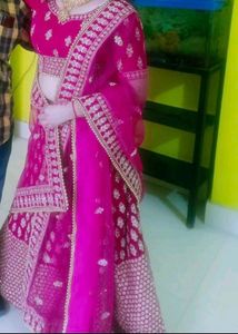 Beautiful bridal Rani pink lehenga