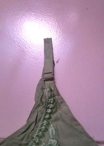 Embroidered Olive Green Blouse