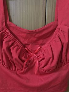 Cute Red Cropped Tank Top