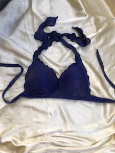 Sparkly Blue Bikini Top