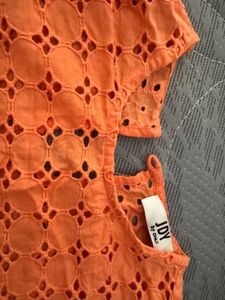 ONLY Orange Eyelet TOP