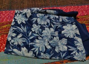 Blue Floral Saree