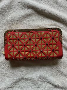 Red Geometric Wallet
