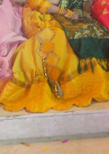 Yellow Embroidered Ethnic Skirt with blouse