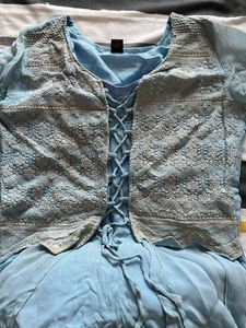 Stunning Blue Embroidered Lehenga Choli