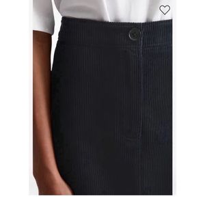 Black Corduroy Mini Skirt
