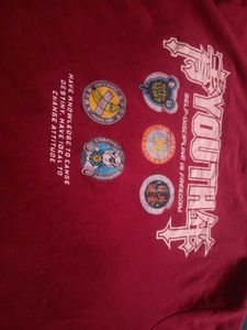 Red "Youth" Graphic T-Shirt