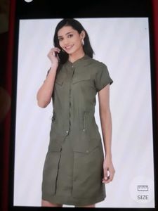 Olive Green Utility Dress