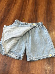 Girls Solid denim skort