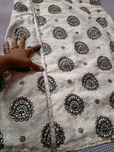 white and black kurti
