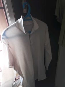 White Turtleneck Top