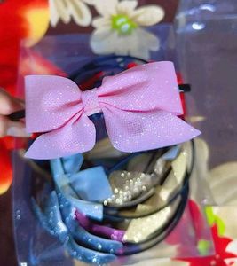 Pack Of 12 Sparkly Bow Hairbands