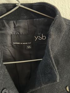 Black Wool Blend Coat
