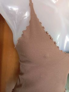 Ribbed Lettuce Trim Crop Tank