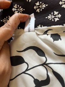 Black and White Printed Crop Top